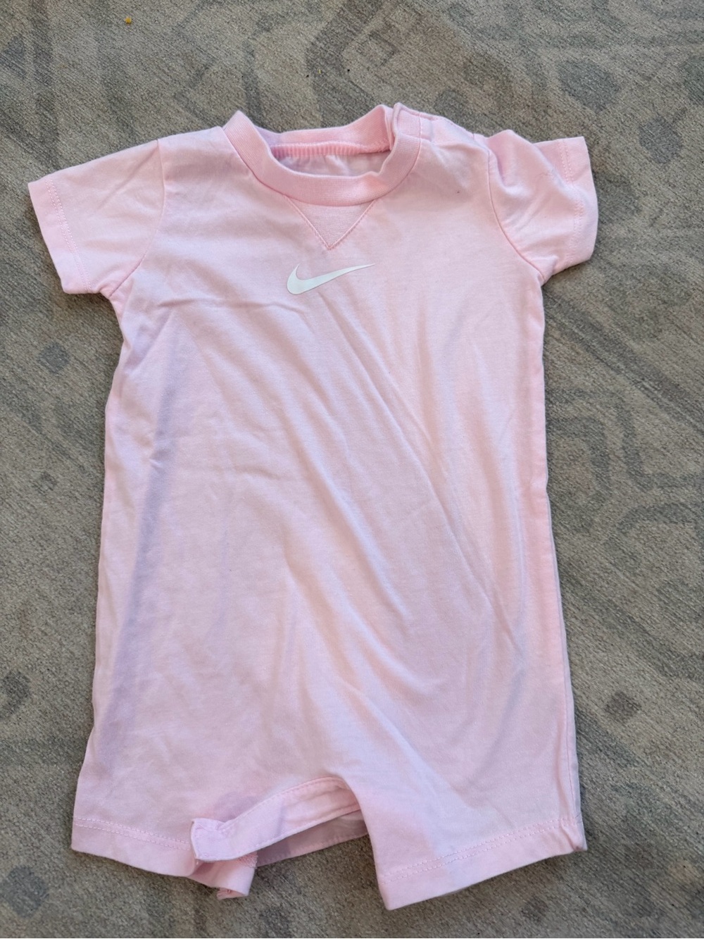 Nike Pink Infant Bodysuit with White Swoosh